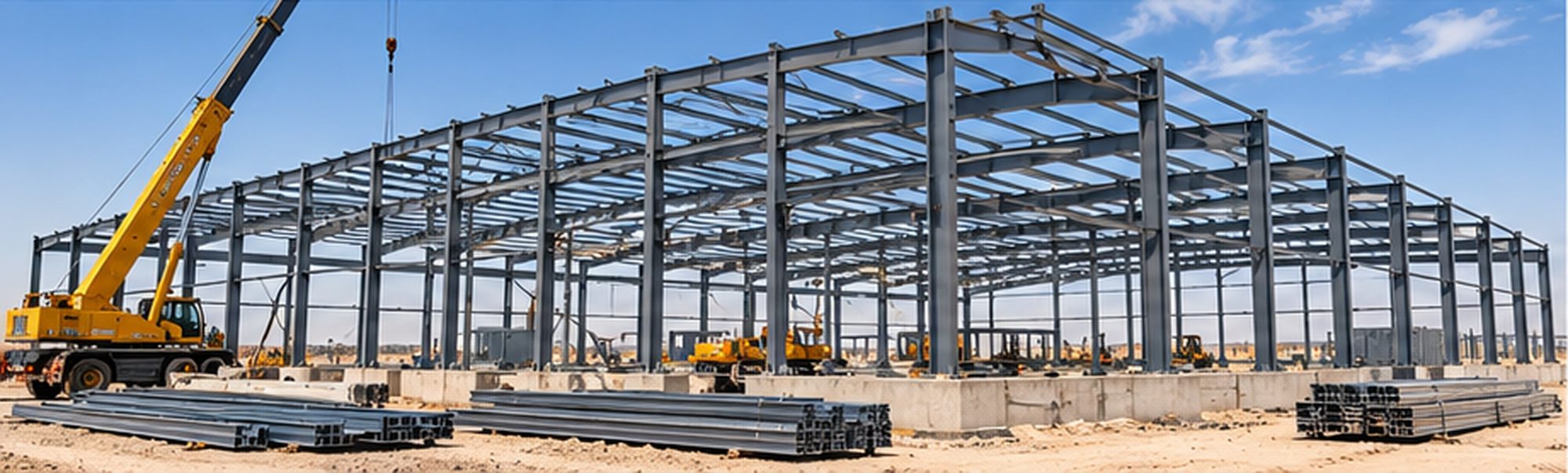 Steel structure under construction