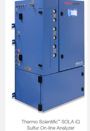 On-line total sulphur analyser cabinet
