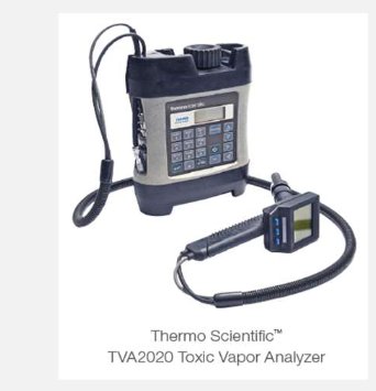 Hand-held toxic vapour analyser with probe