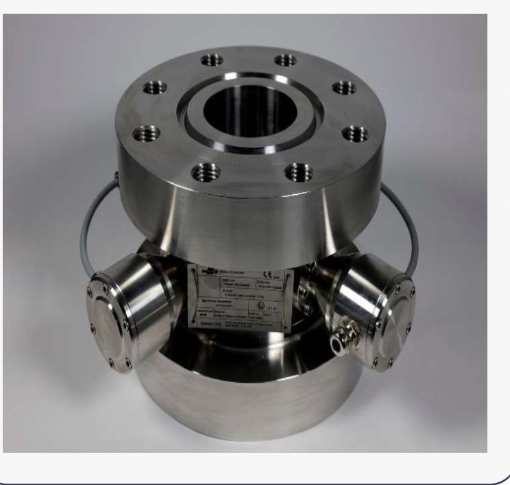 Stainless steel in-line water cut meter with sensor housings